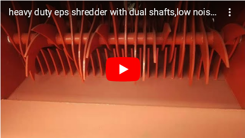 heavy duty eps shredder with dual shafts