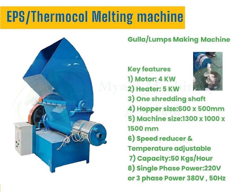 thermocol melting machine